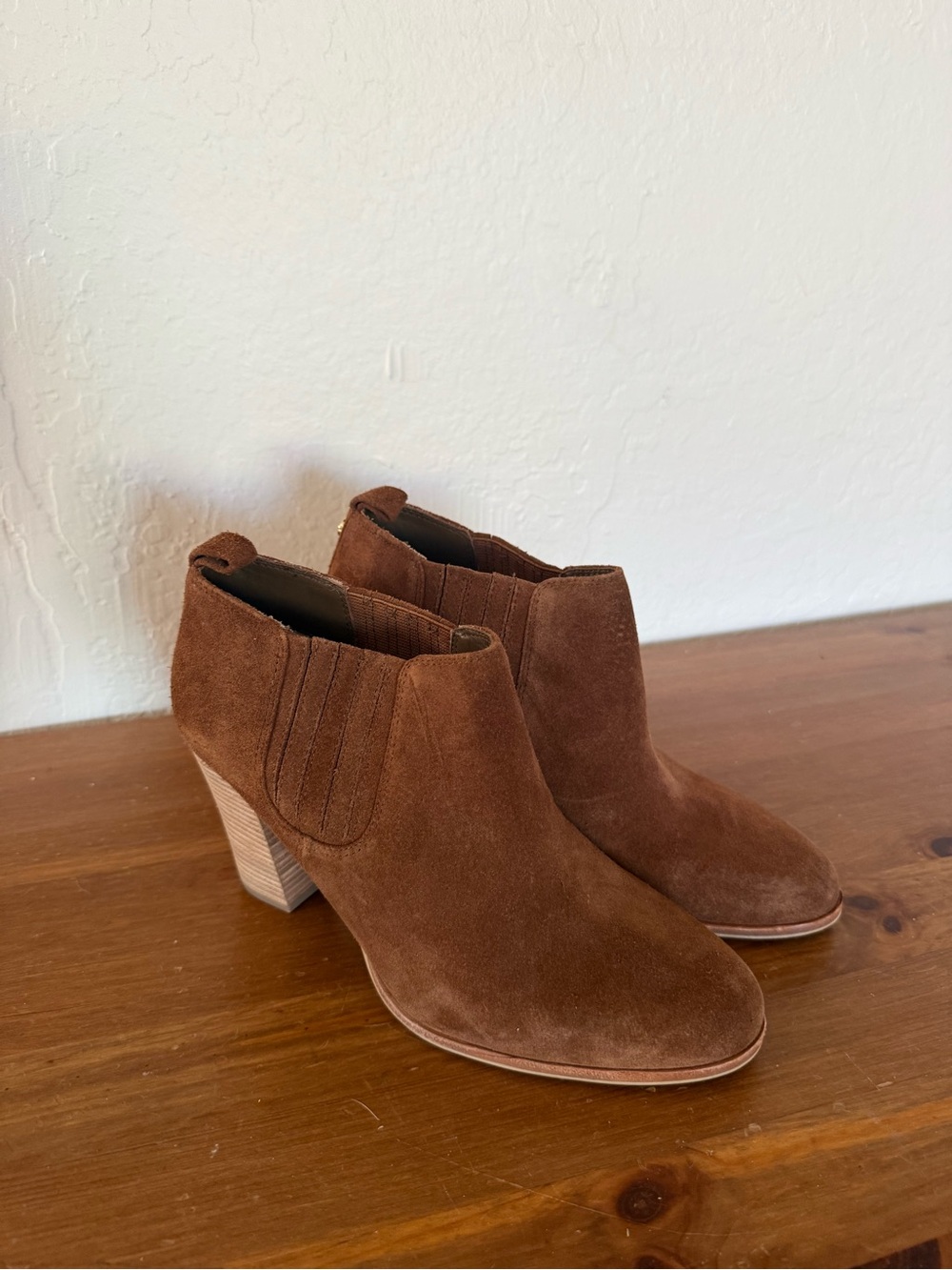 Michael Kors Chestnut Suede Ankle Booties